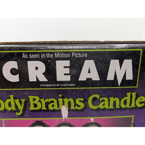 Vtg Rare Candle New 1997 Scream Movie 'Bloody Brains' Iconic w/box ghost face - Picture 2 of 16